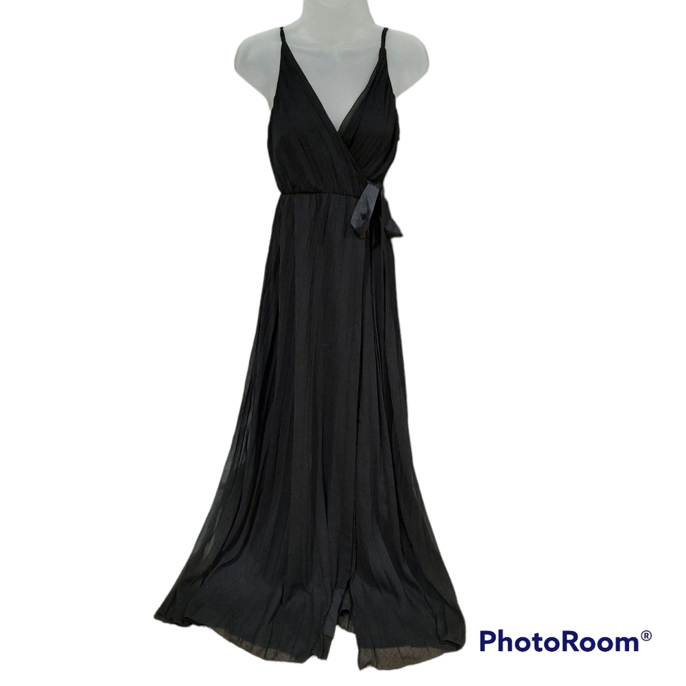 NWOT Asos Wrap Maxi Dress Chiffon V- neck